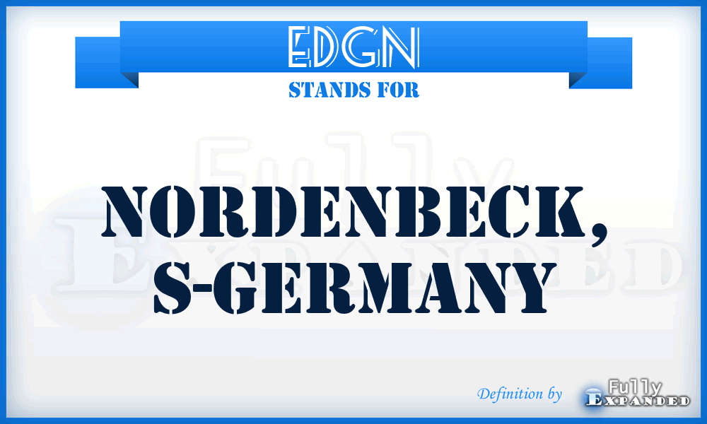EDGN - Nordenbeck, S-Germany