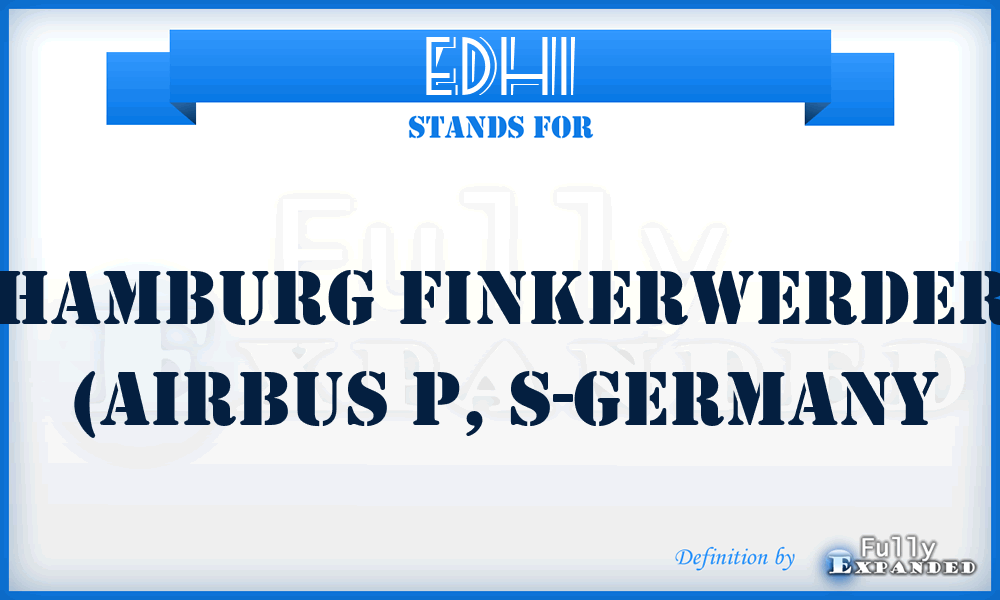 EDHI - Hamburg Finkerwerder (Airbus P, S-Germany
