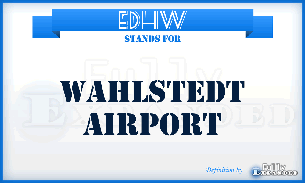 EDHW - Wahlstedt airport