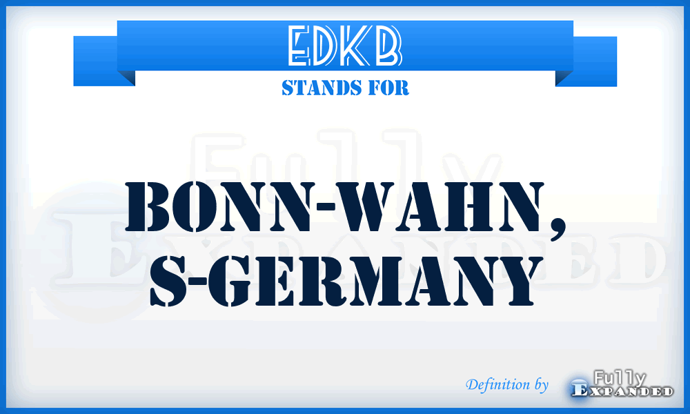 EDKB - Bonn-Wahn, S-Germany