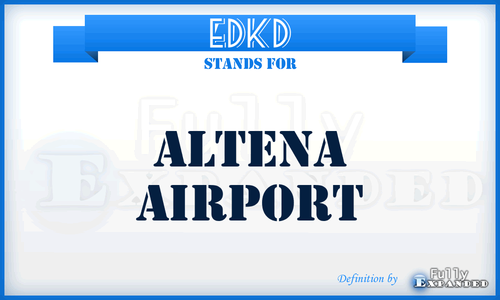 EDKD - Altena airport