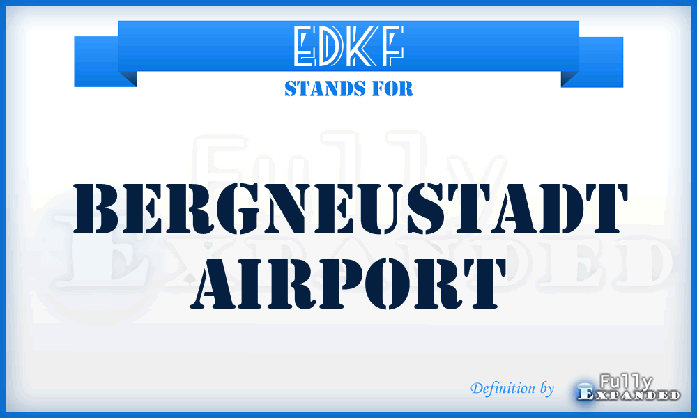 EDKF - Bergneustadt airport