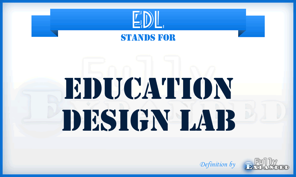 EDL - Education Design Lab