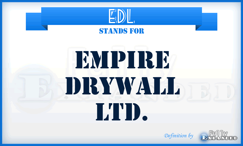 EDL - Empire Drywall Ltd.