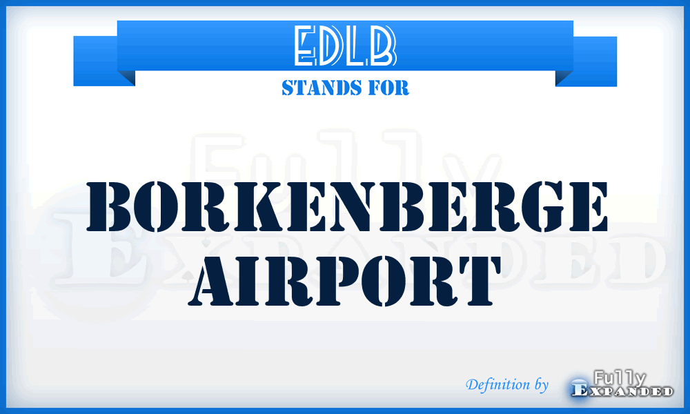 EDLB - Borkenberge airport