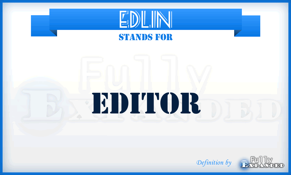EDLIN - editor