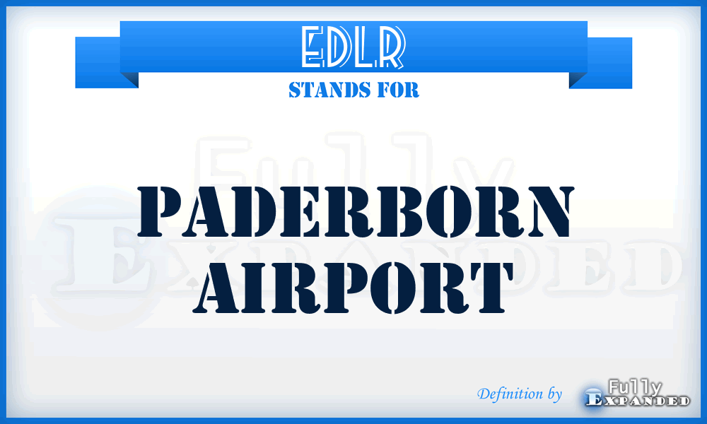 EDLR - Paderborn airport