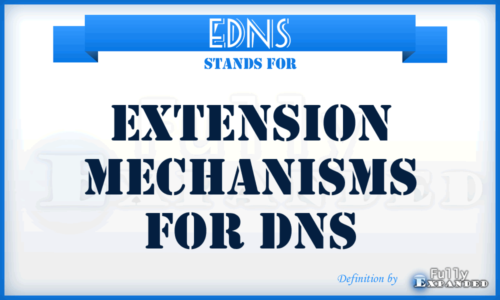 EDNS - Extension Mechanisms for DNS