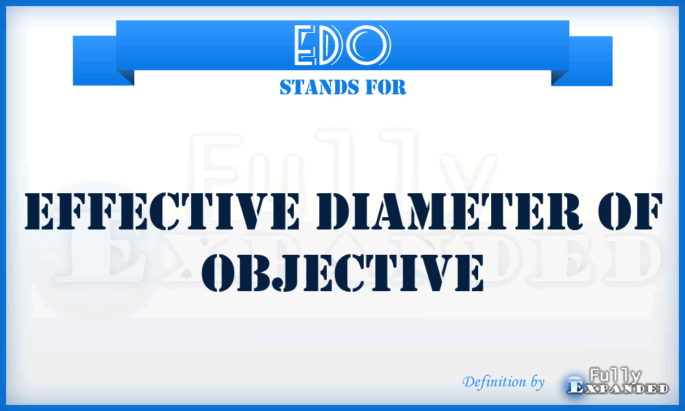 EDO - effective diameter of objective