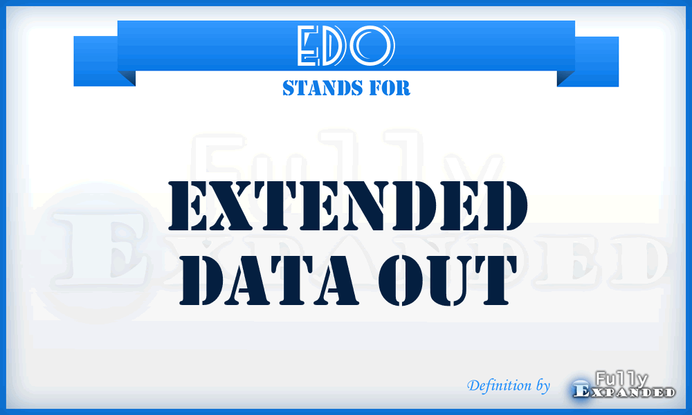 EDO - extended data out