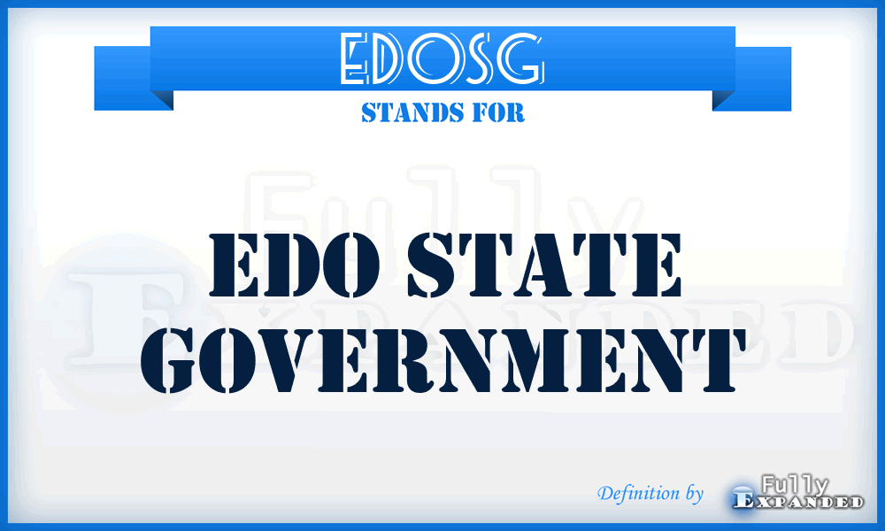 EDOSG - EDO State Government