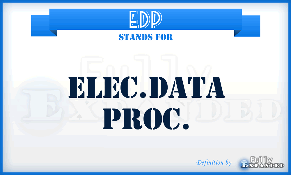 EDP - Elec.data Proc.