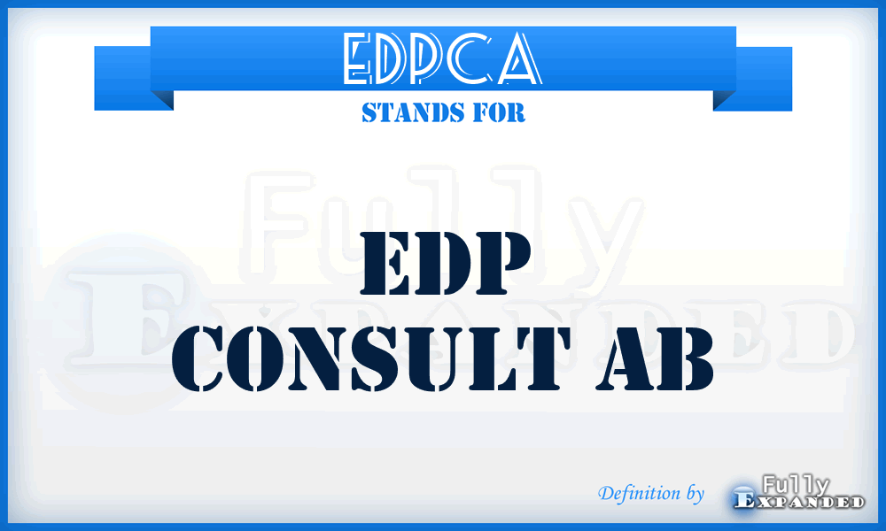 EDPCA - EDP Consult Ab