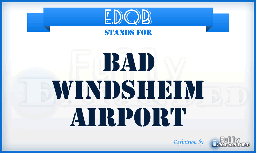 EDQB - Bad Windsheim airport