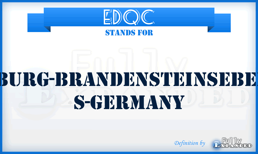 EDQC - Coburg-Brandensteinsebene, S-Germany