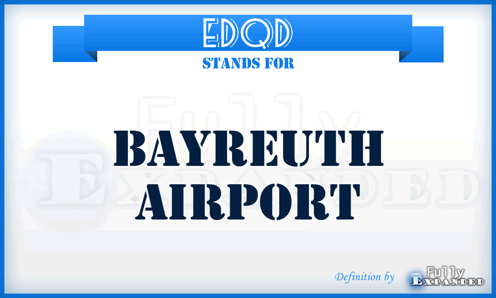 EDQD - Bayreuth airport