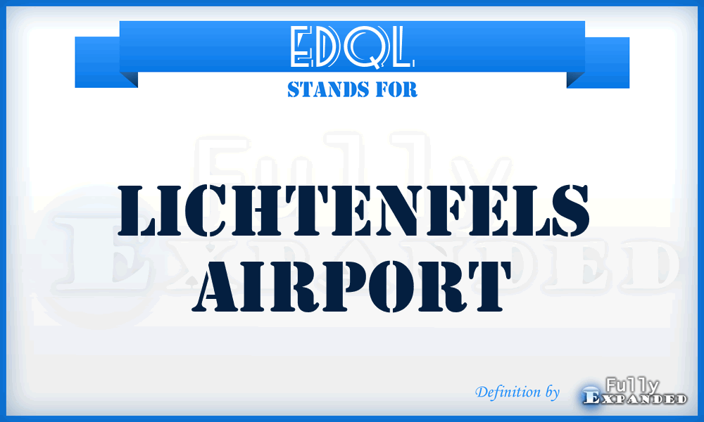 EDQL - Lichtenfels airport