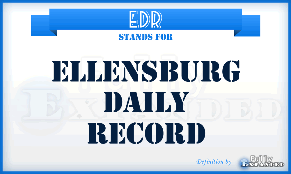 EDR - Ellensburg Daily Record