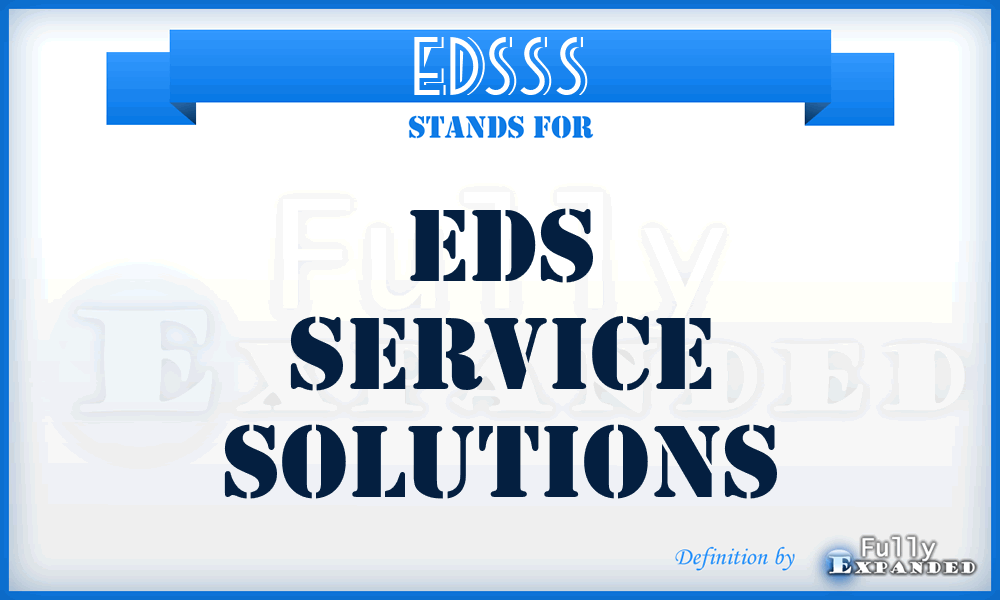 EDSSS - EDS Service Solutions