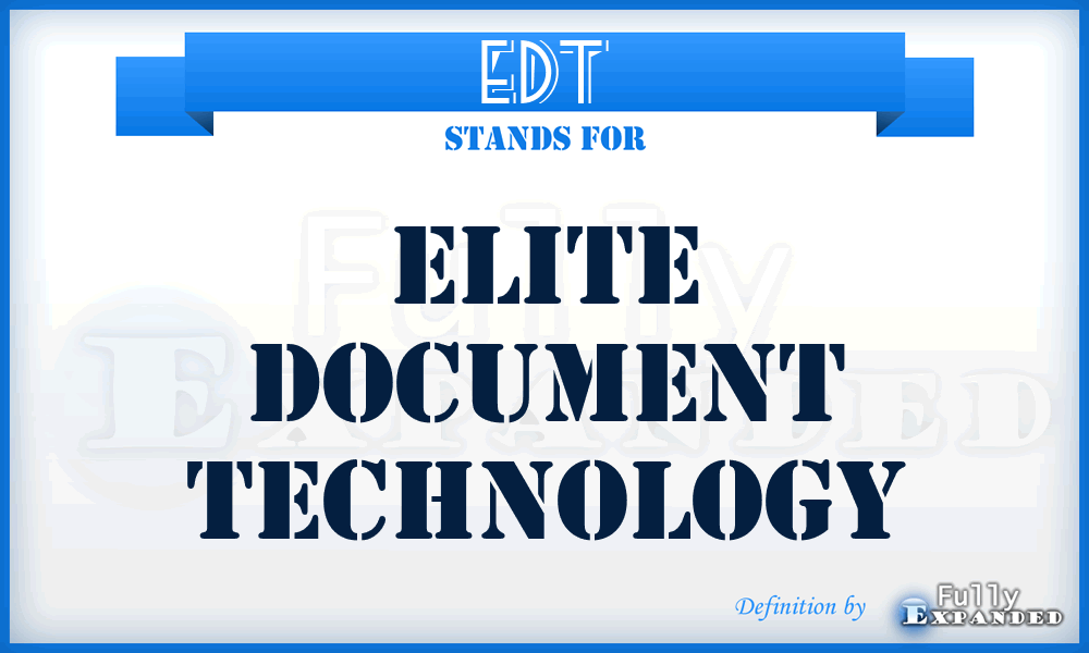 EDT - Elite Document Technology