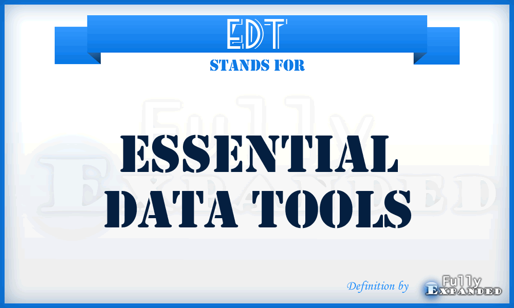 EDT - Essential Data Tools
