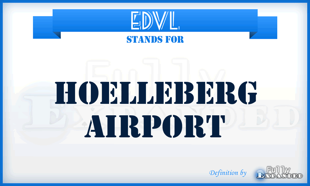 EDVL - Hoelleberg airport