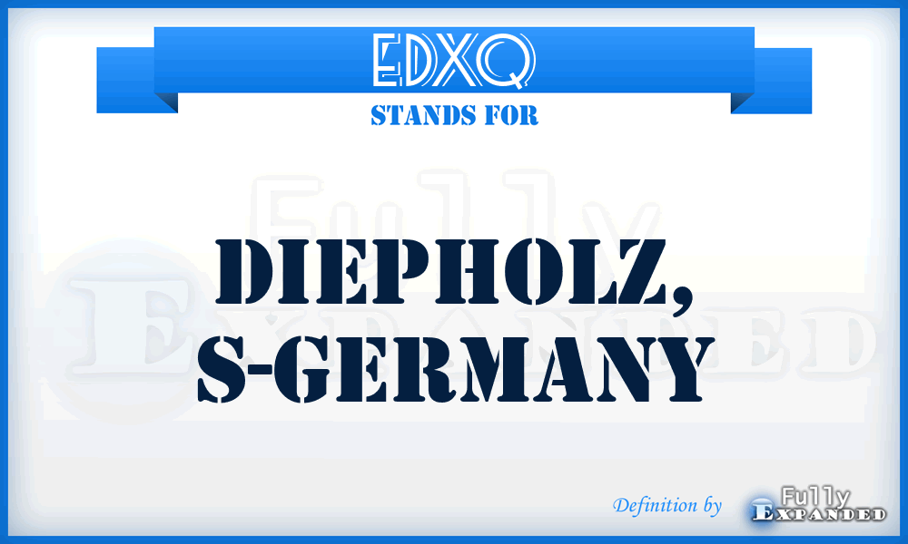 EDXQ - Diepholz, S-Germany