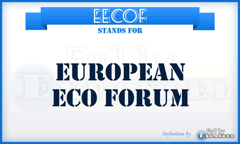 EECOF - European ECO Forum