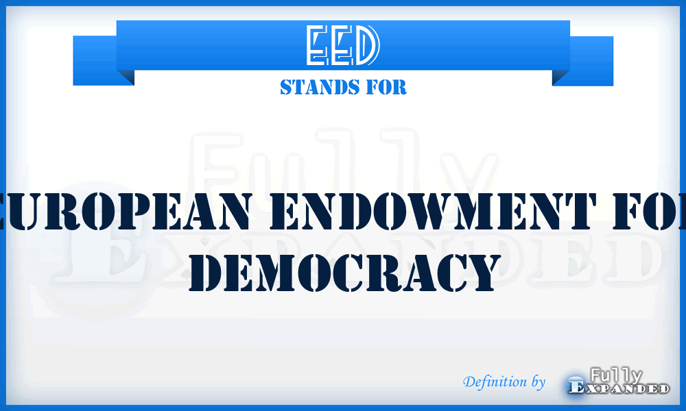 EED - European Endowment for Democracy