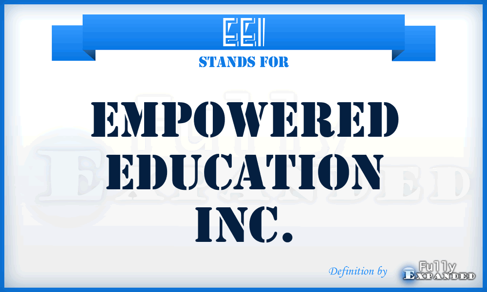 EEI - Empowered Education Inc.