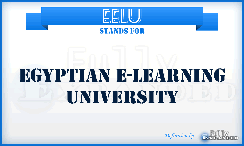 EELU - Egyptian E-Learning University