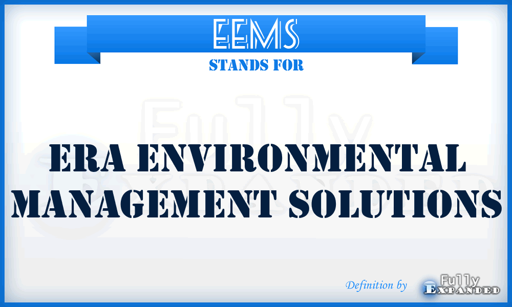 EEMS - Era Environmental Management Solutions