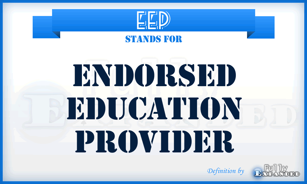 EEP - Endorsed Education Provider
