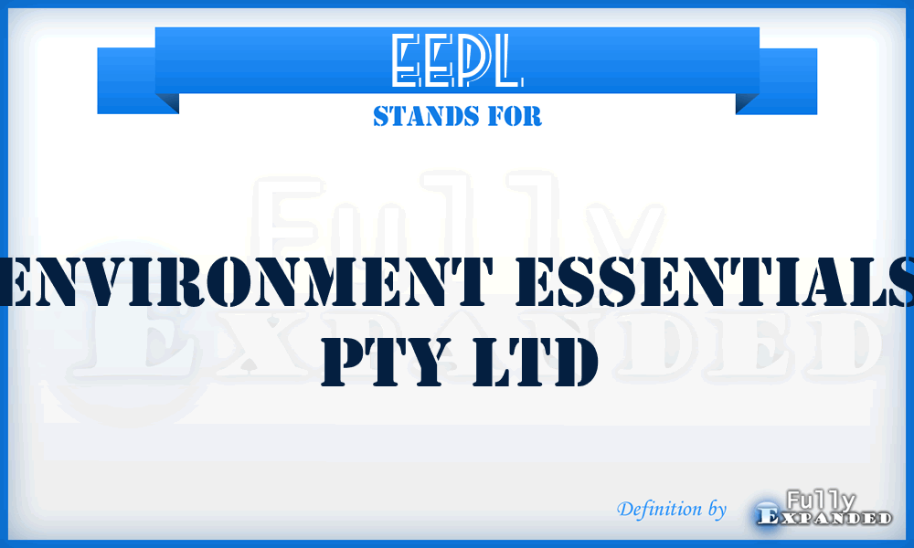 EEPL - Environment Essentials Pty Ltd