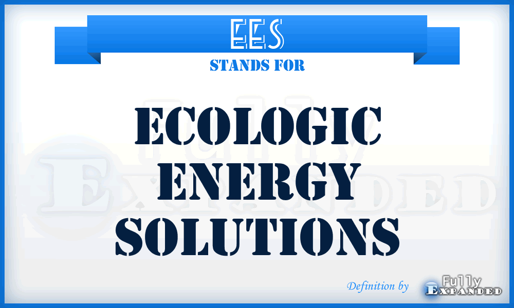 EES - Ecologic Energy Solutions