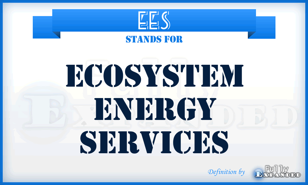 EES - Ecosystem Energy Services