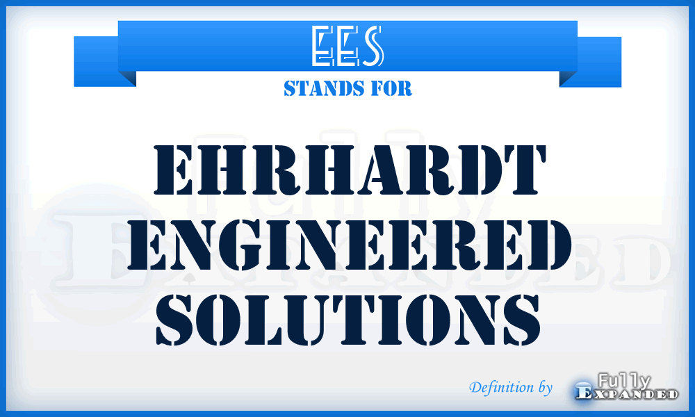 EES - Ehrhardt Engineered Solutions