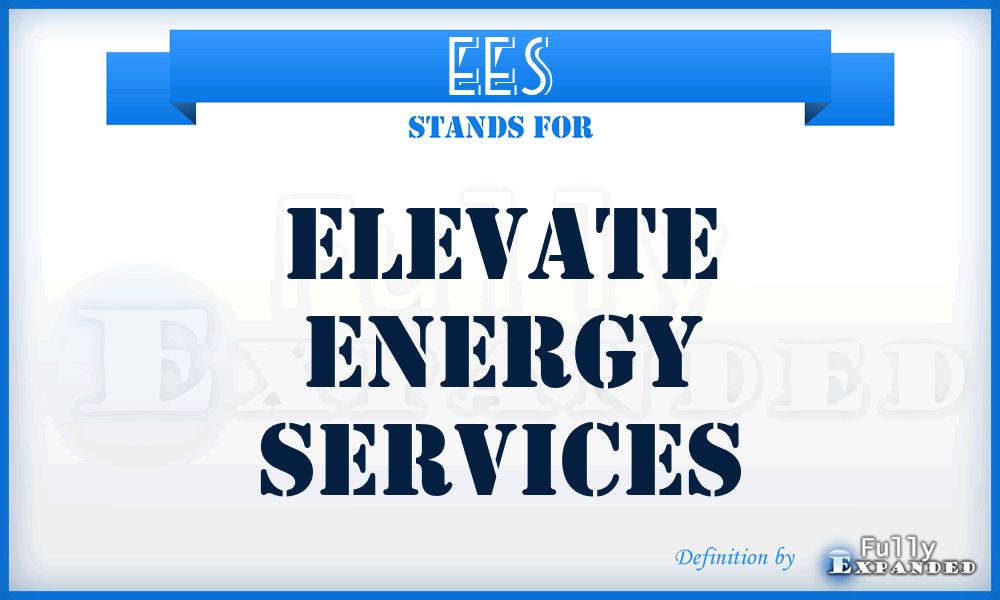 EES - Elevate Energy Services