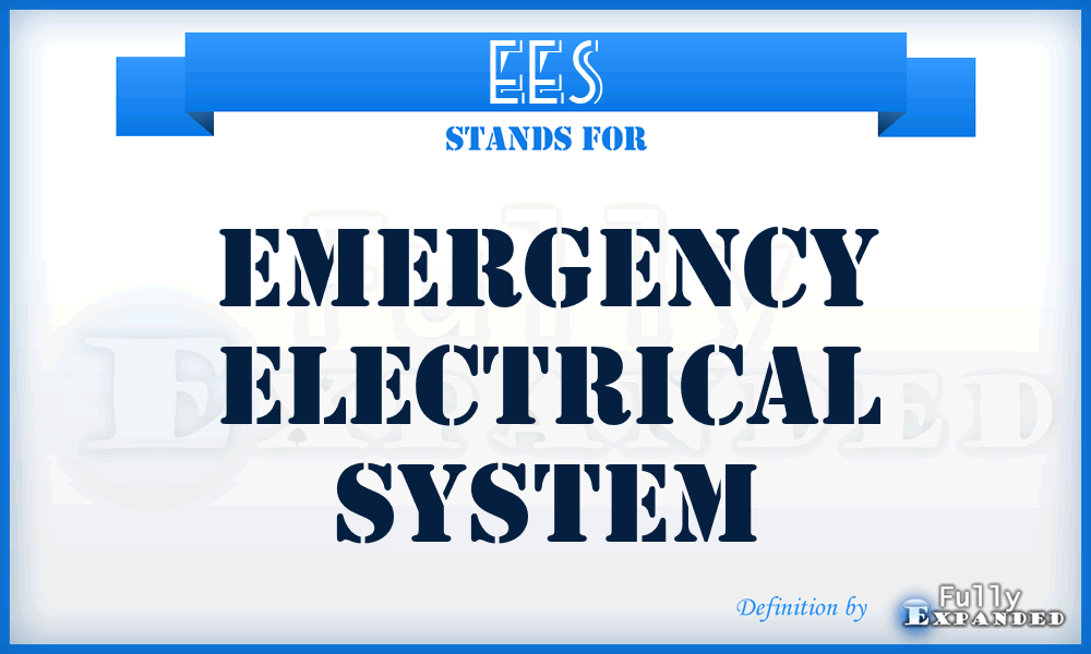 EES - Emergency Electrical System