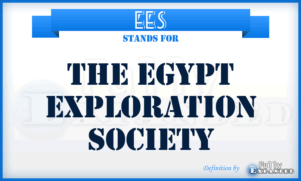 EES - The Egypt Exploration Society