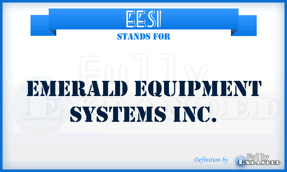 EESI - Emerald Equipment Systems Inc.