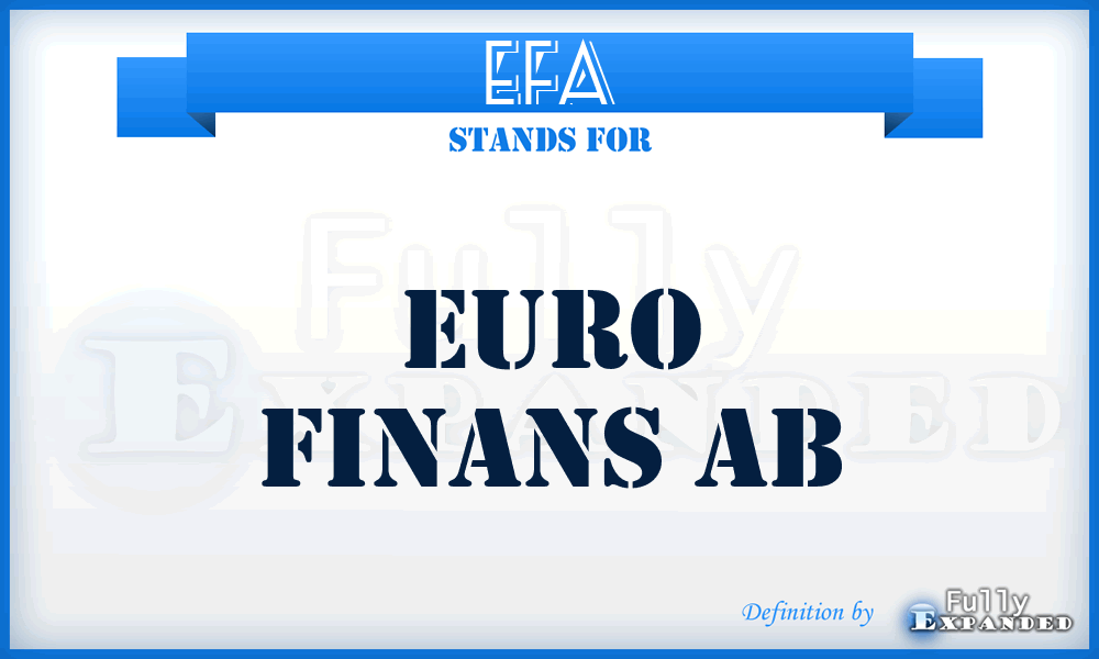 EFA - Euro Finans Ab