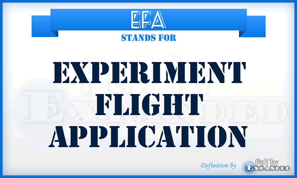 EFA - Experiment Flight Application