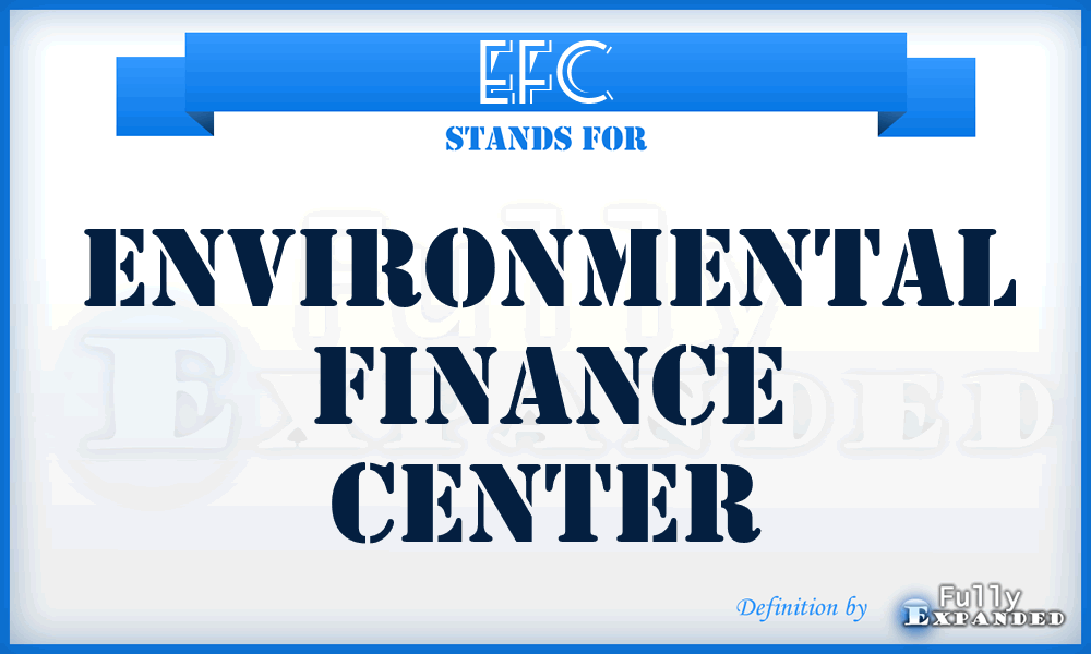 EFC - Environmental Finance Center