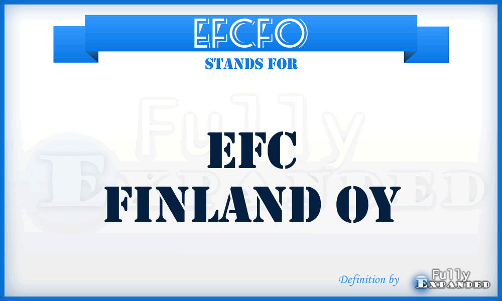 EFCFO - EFC Finland Oy