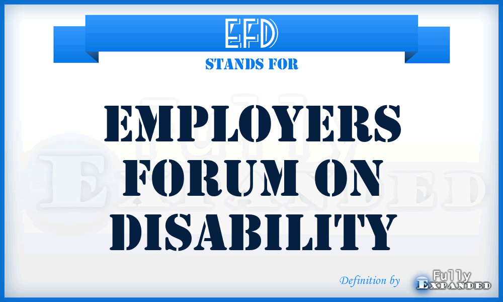 EFD - Employers Forum on Disability