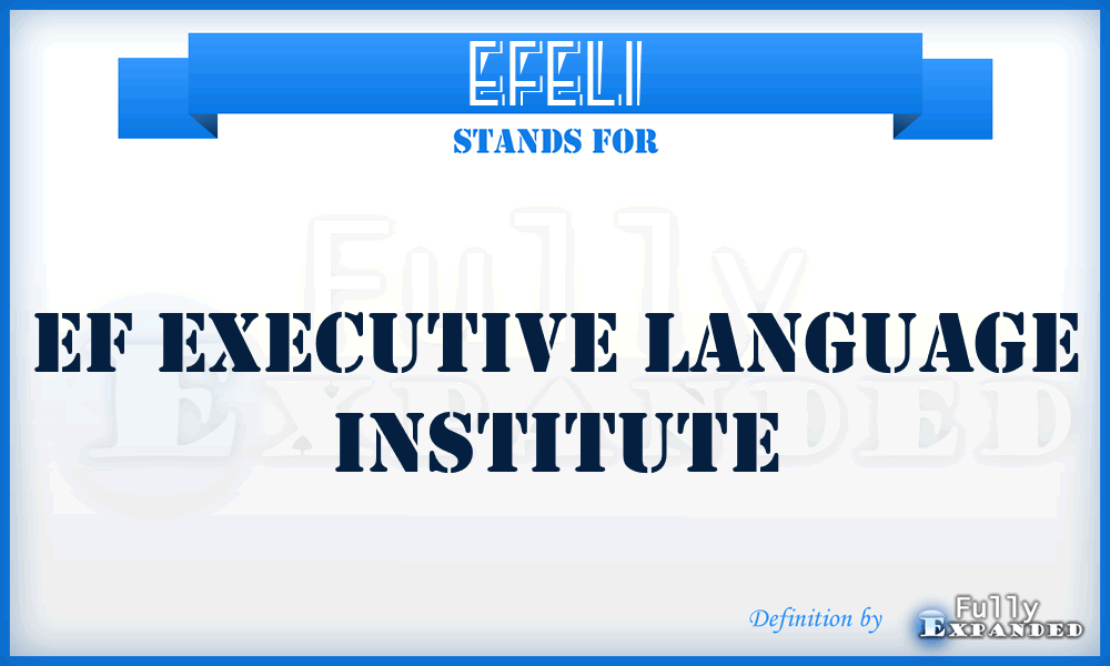 EFELI - EF Executive Language Institute