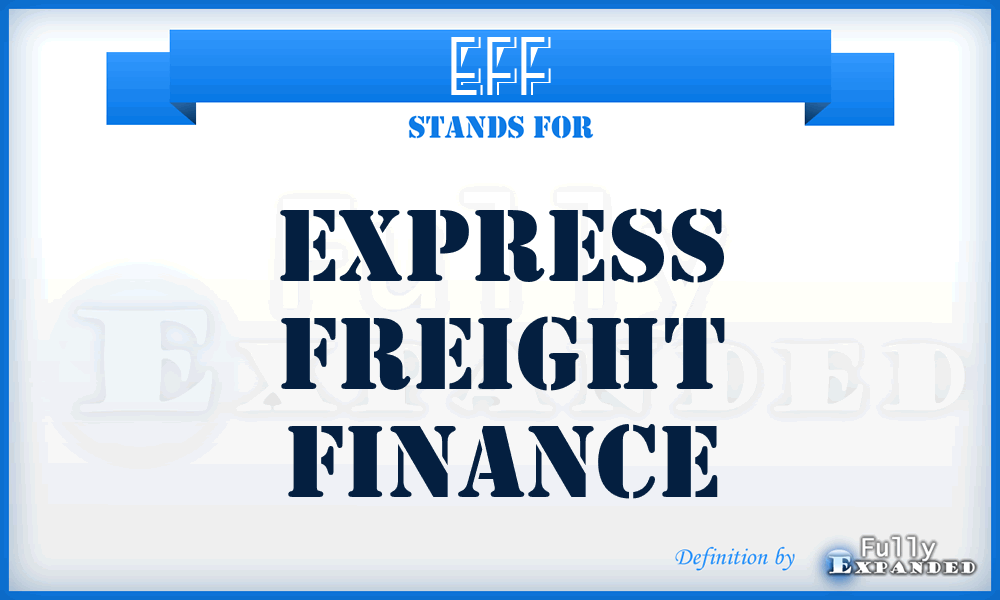 EFF - Express Freight Finance
