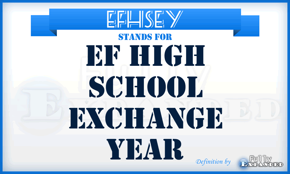 EFHSEY - EF High School Exchange Year