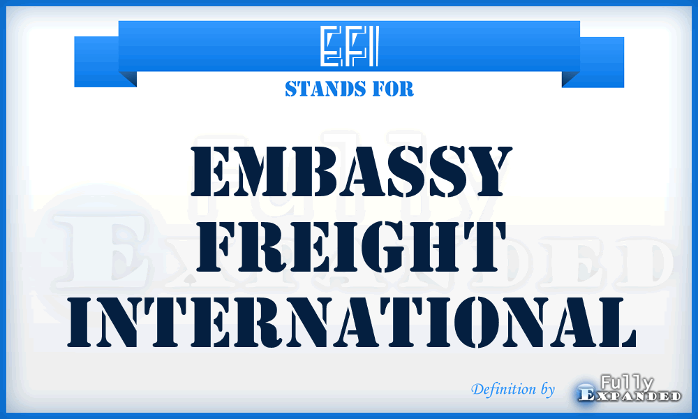 EFI - Embassy Freight International